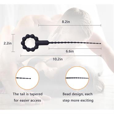 Titreşimli Boğumlu Penis Plug Siyah