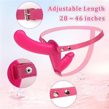 Uzaktan Kumandalı Çift Taraflı Titreşimli Strap-On Rose – 10 Mod, Su Geçirmez, Ayarlanabilir Kayışlı