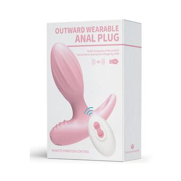 Uzaktan Kumandalı Şarjlı Titreşimli Anal Plug Pembe (8,48 cm)