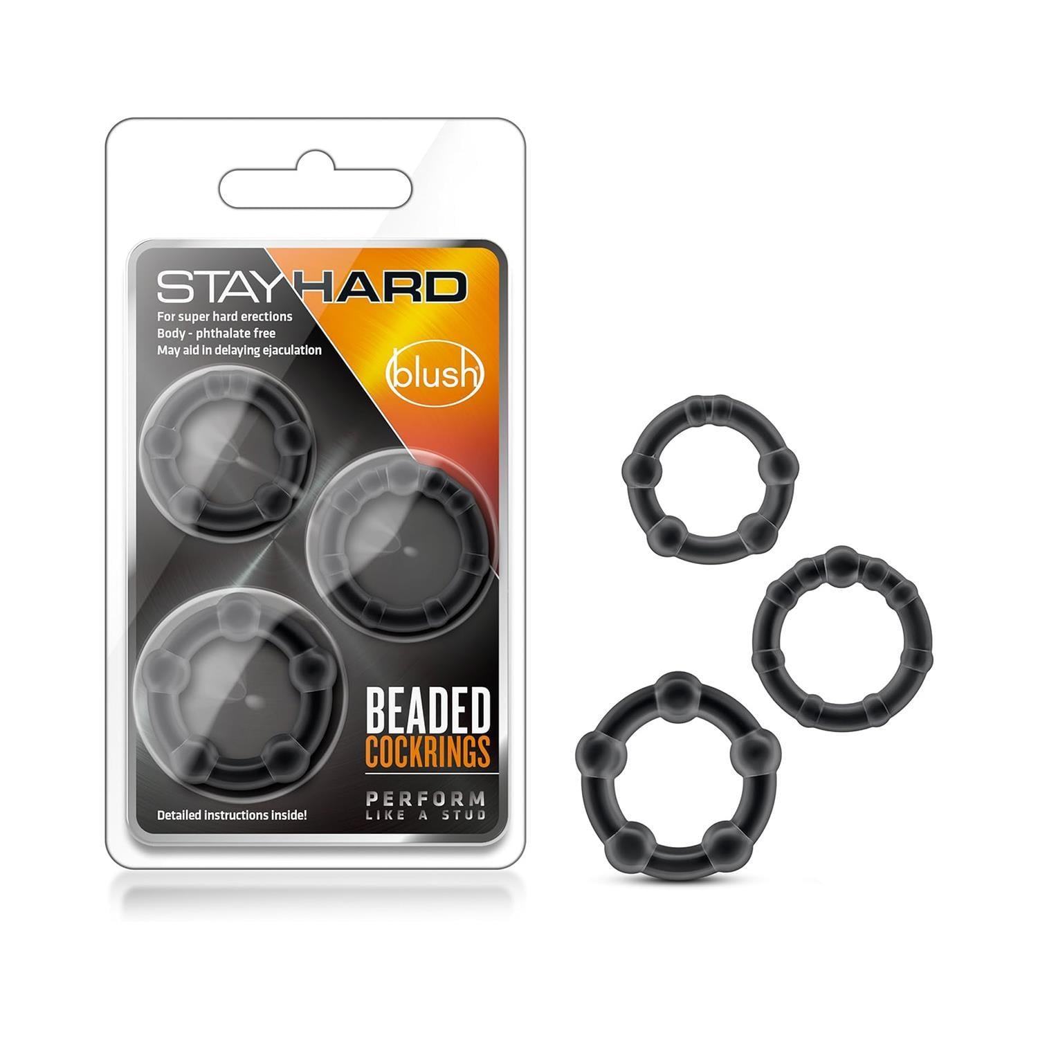 Blush Stay Hard Beaded Penis Halkası 3’lü Set