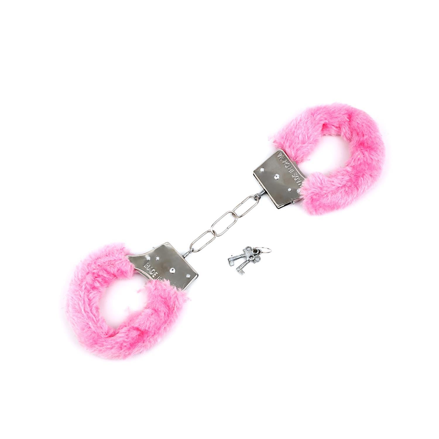 Peluşlu Metal Fantezi Kelepçe Pembe