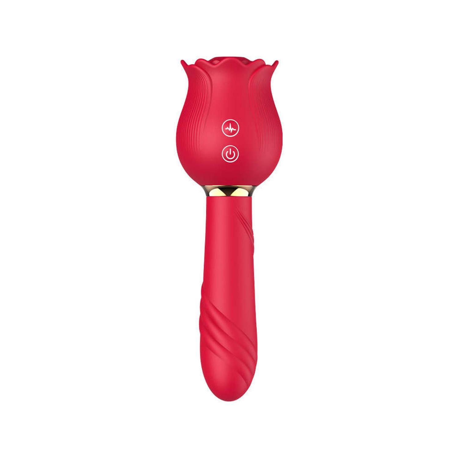 Pembe Tilki Gül Başlıklı Çift Taraflı Emiş Titreşim Vibratörü