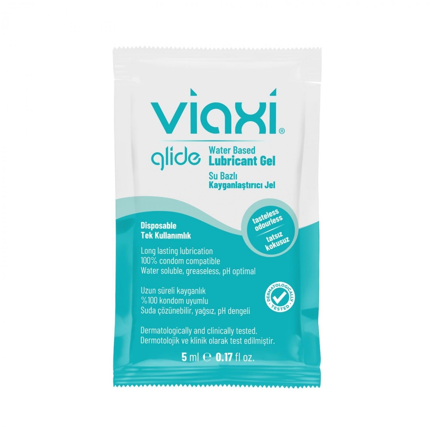 Viaxi Glide Tek Kullanımlık Aromasız Kayganlaştırıcı Jel 5 ml