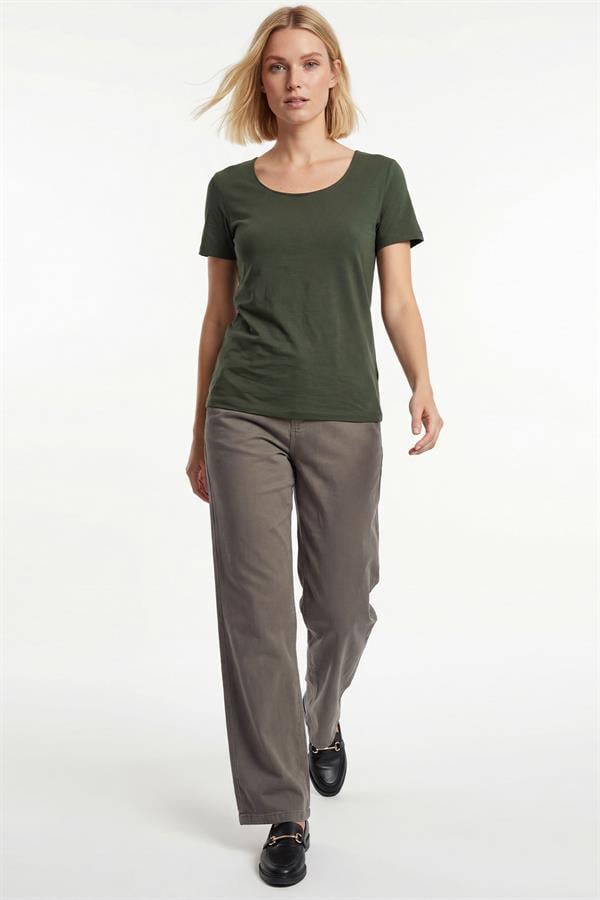 U Yaka-Kısa Kol Body