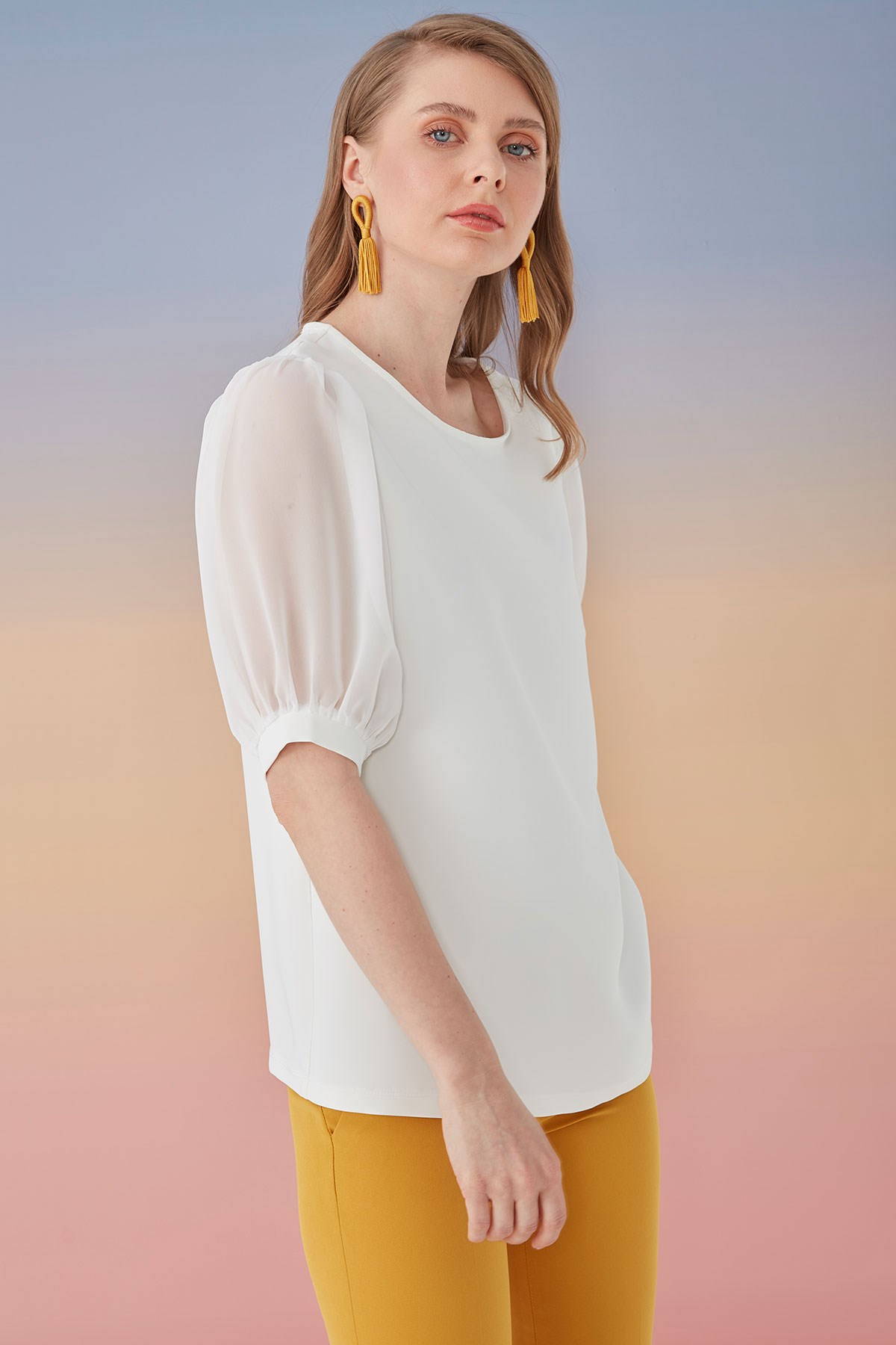 Bluz-O Yaka, Kollar Şifon