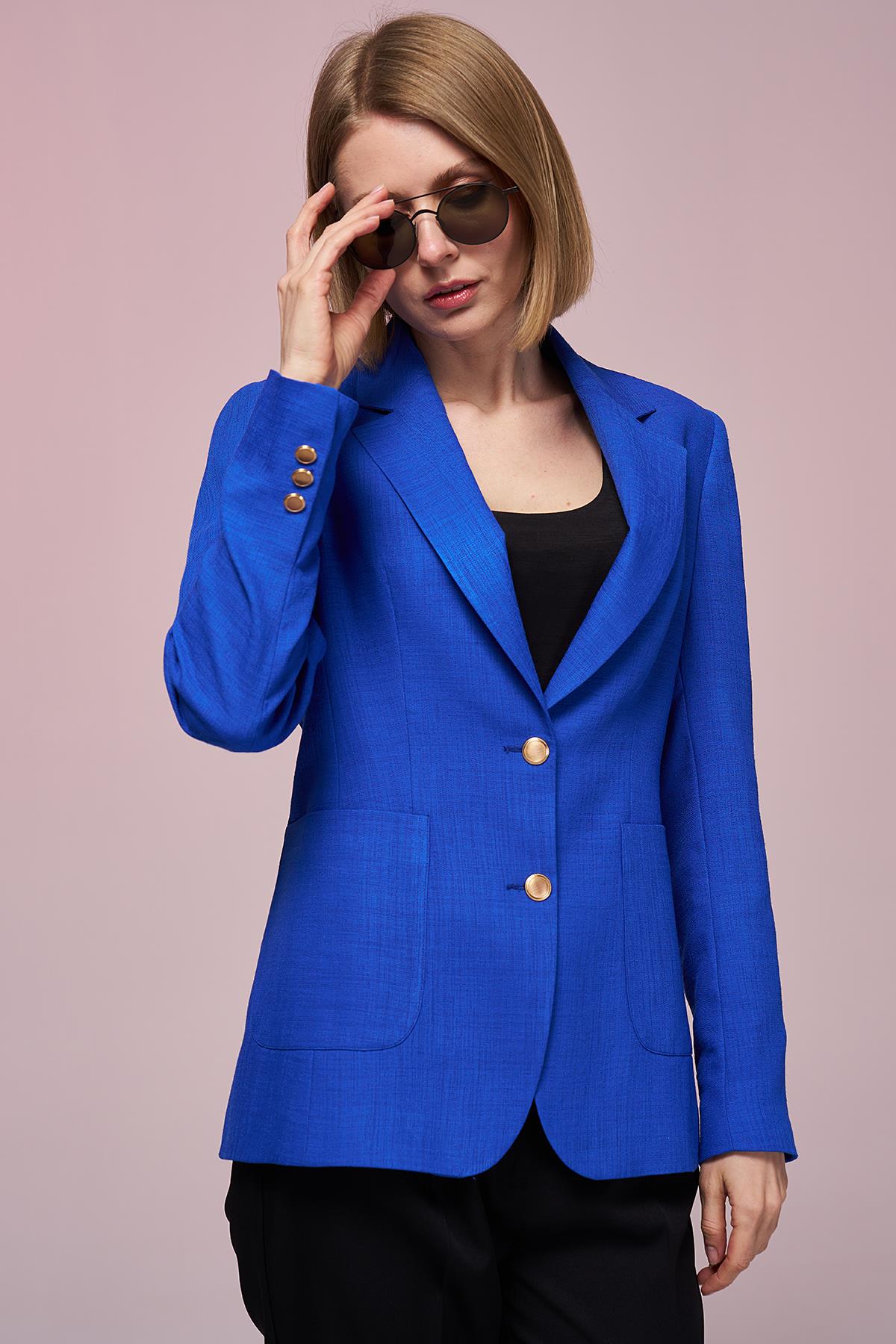 Mono Yaka-Dıştan Cepli, Blazer Ceket