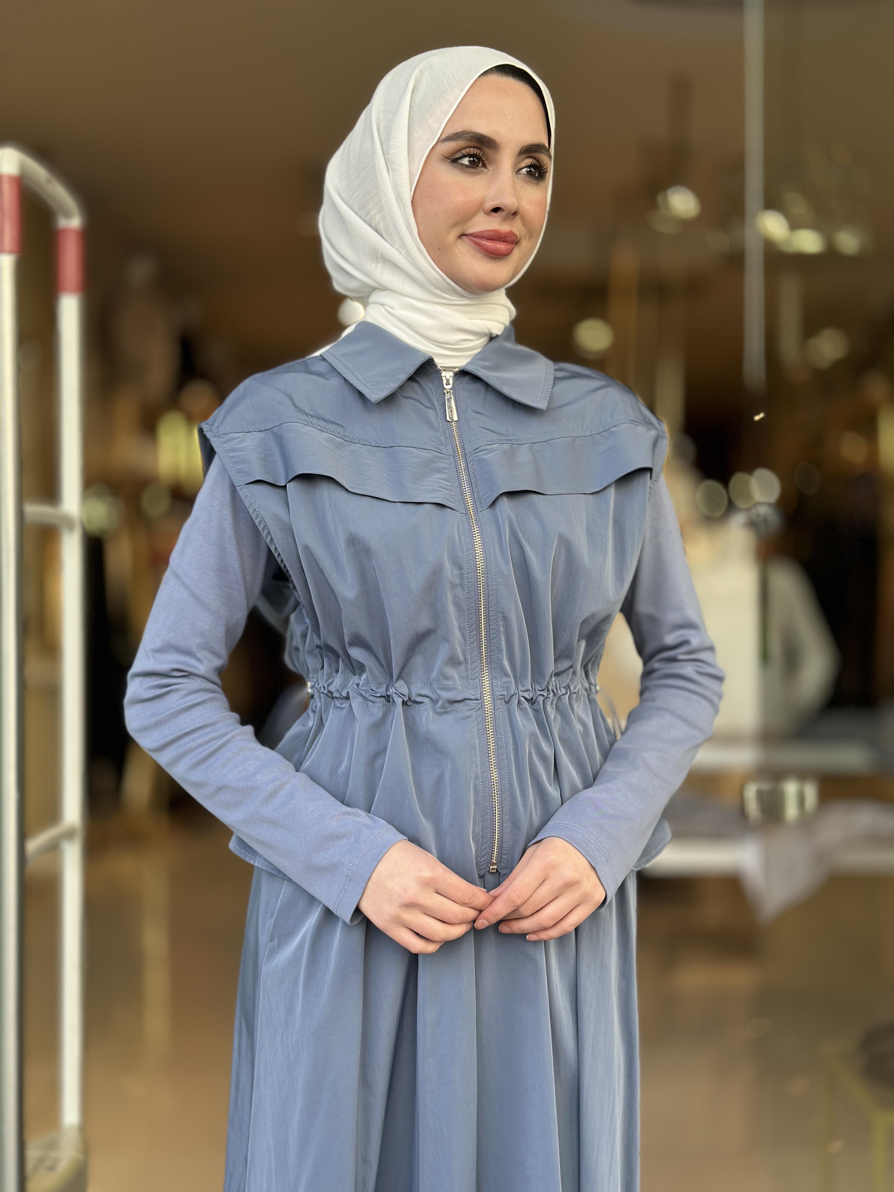 Aller Detaylı Yelekli Üçlü Takım - Mavi