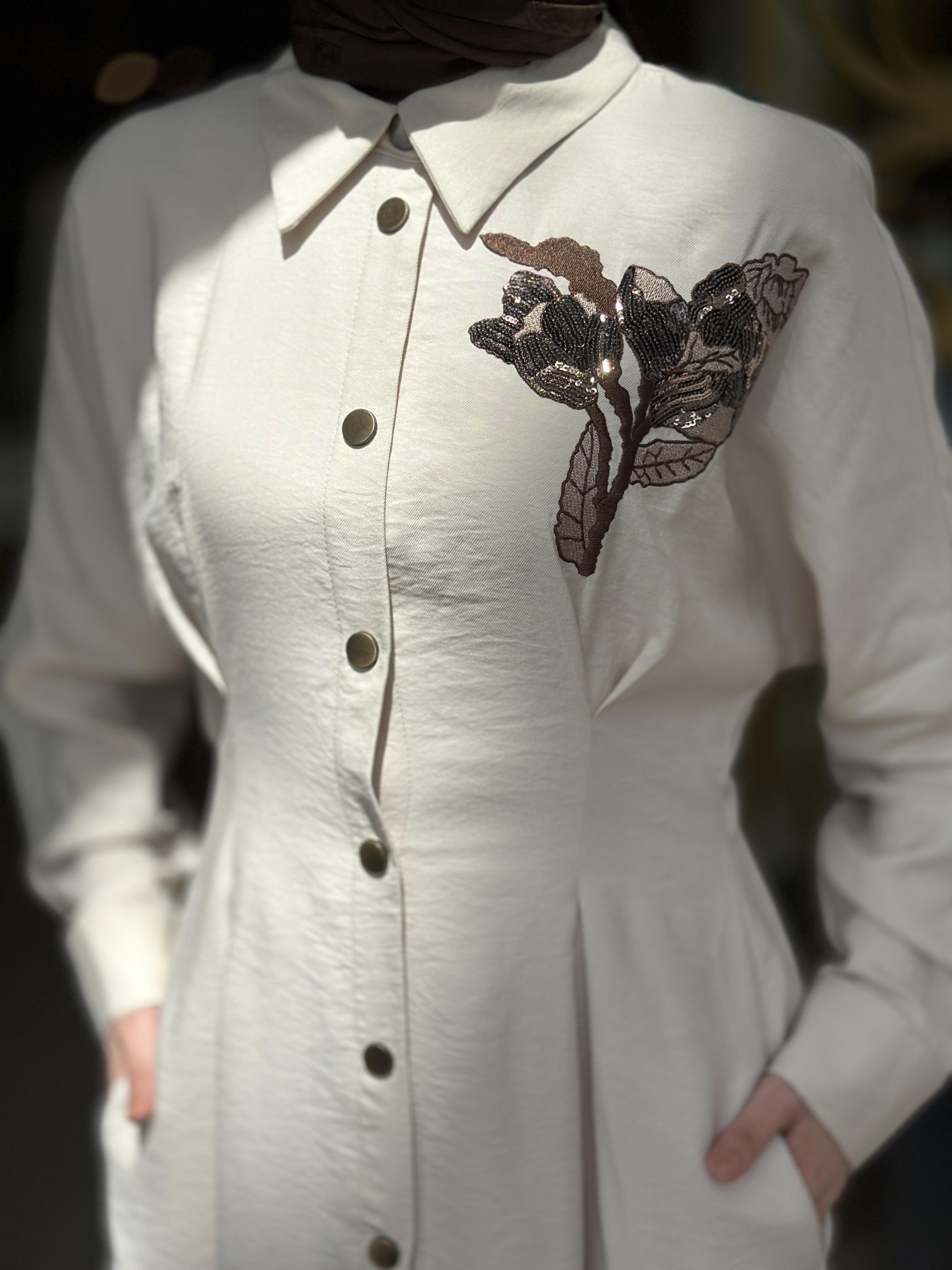 Belleza Elbise - Bej