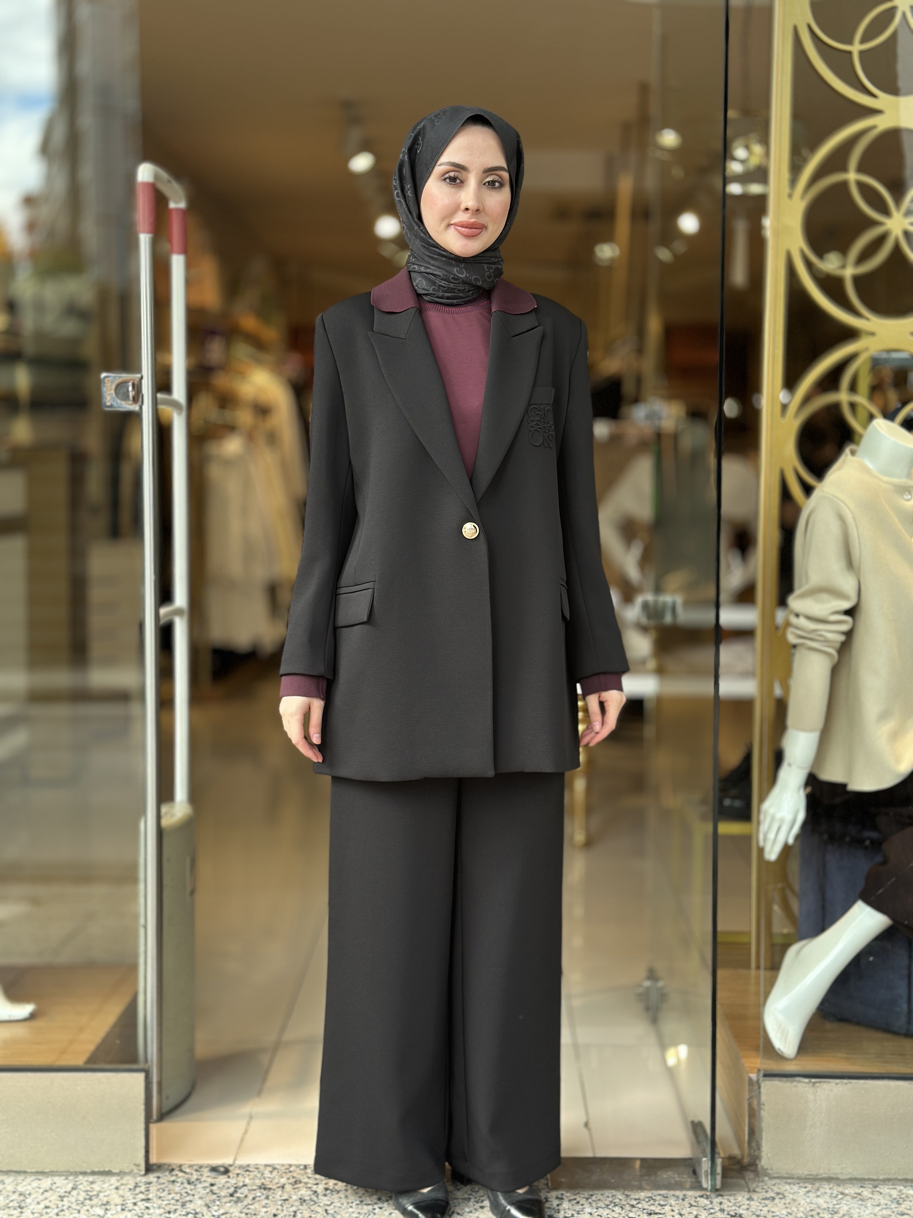 Blazer Ceket Takım - Siyah