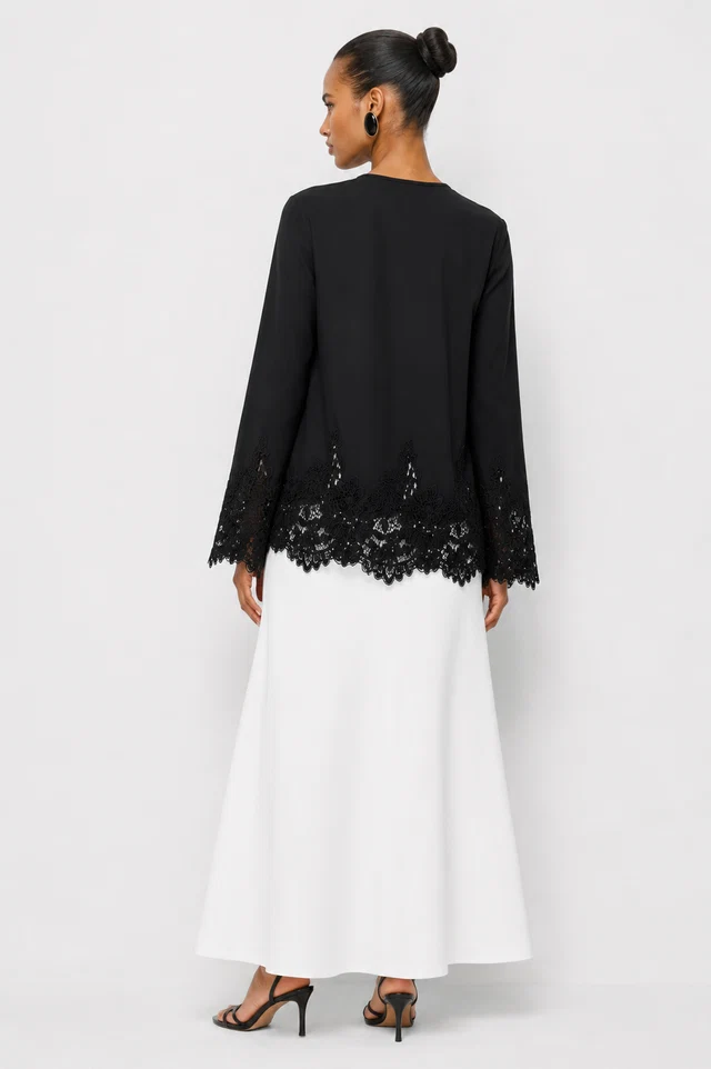 Dantel Detaylı Tunik - Siyah