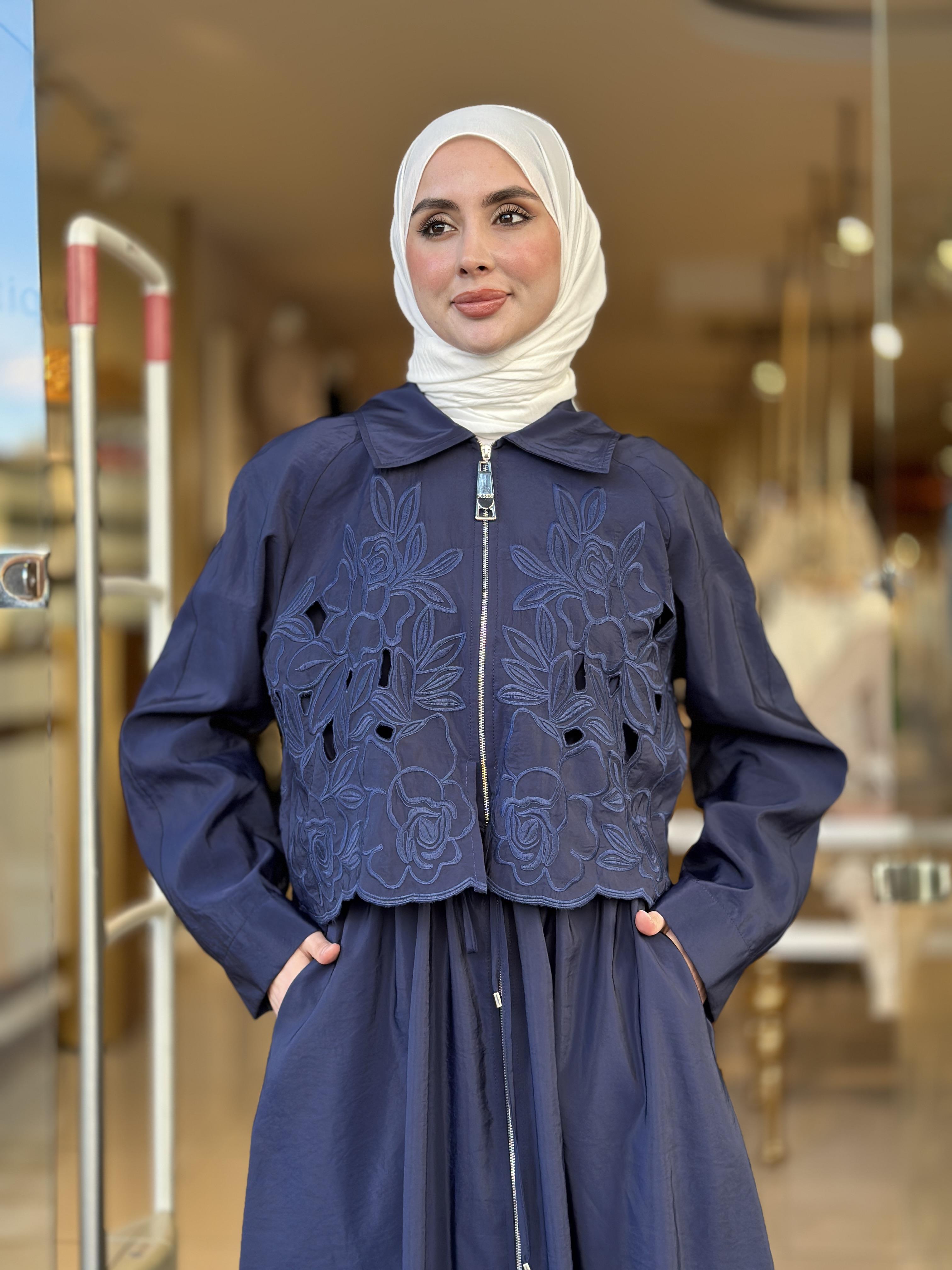 Grace Cut Elbise - Lacivert 