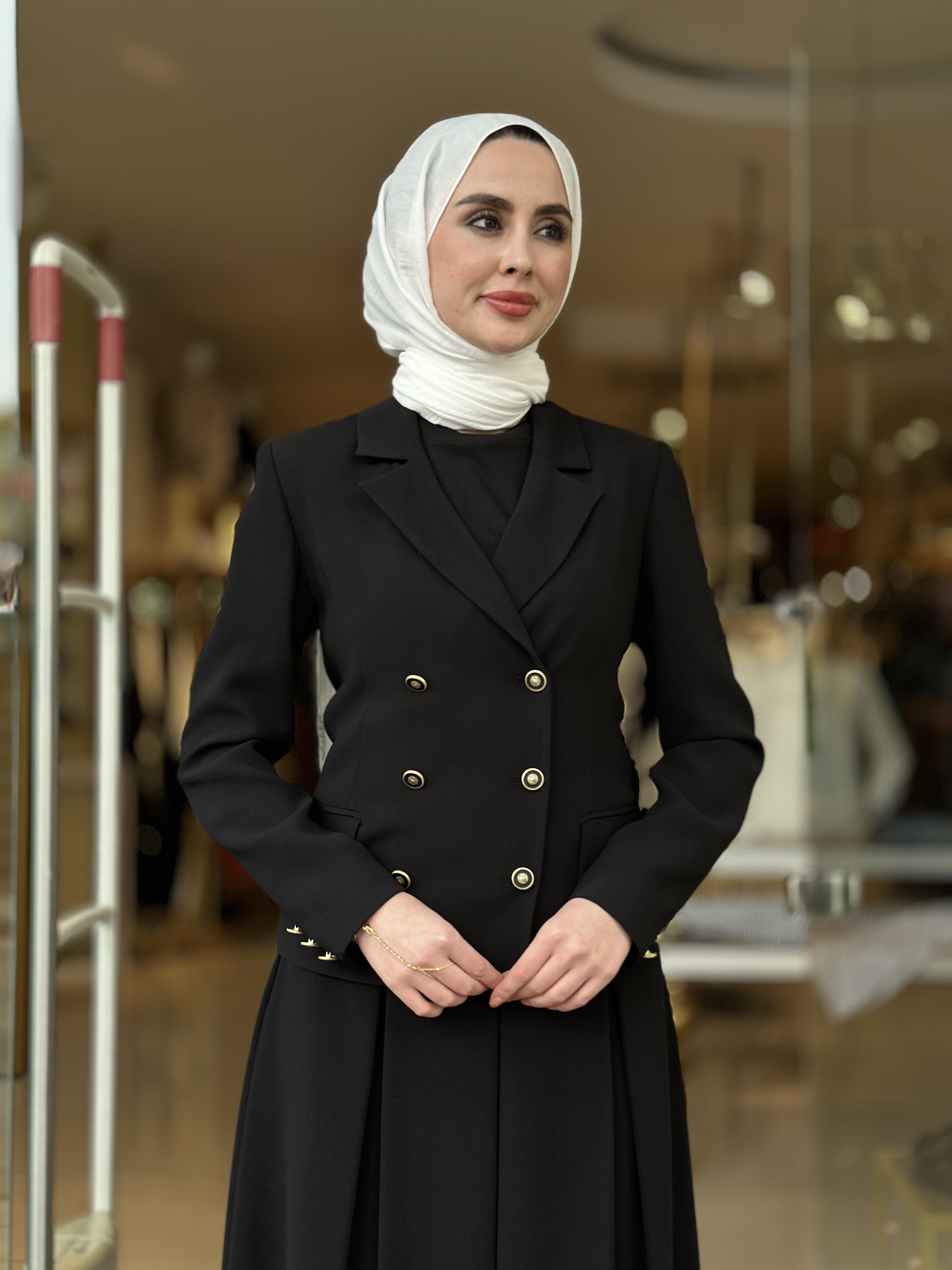 Klasik Ceket Etek Takım - Siyah 