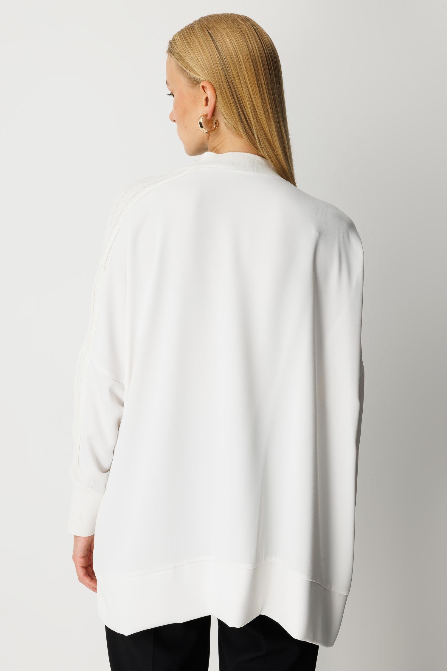 Kol Detaylı Oversize Tunik - Ekru