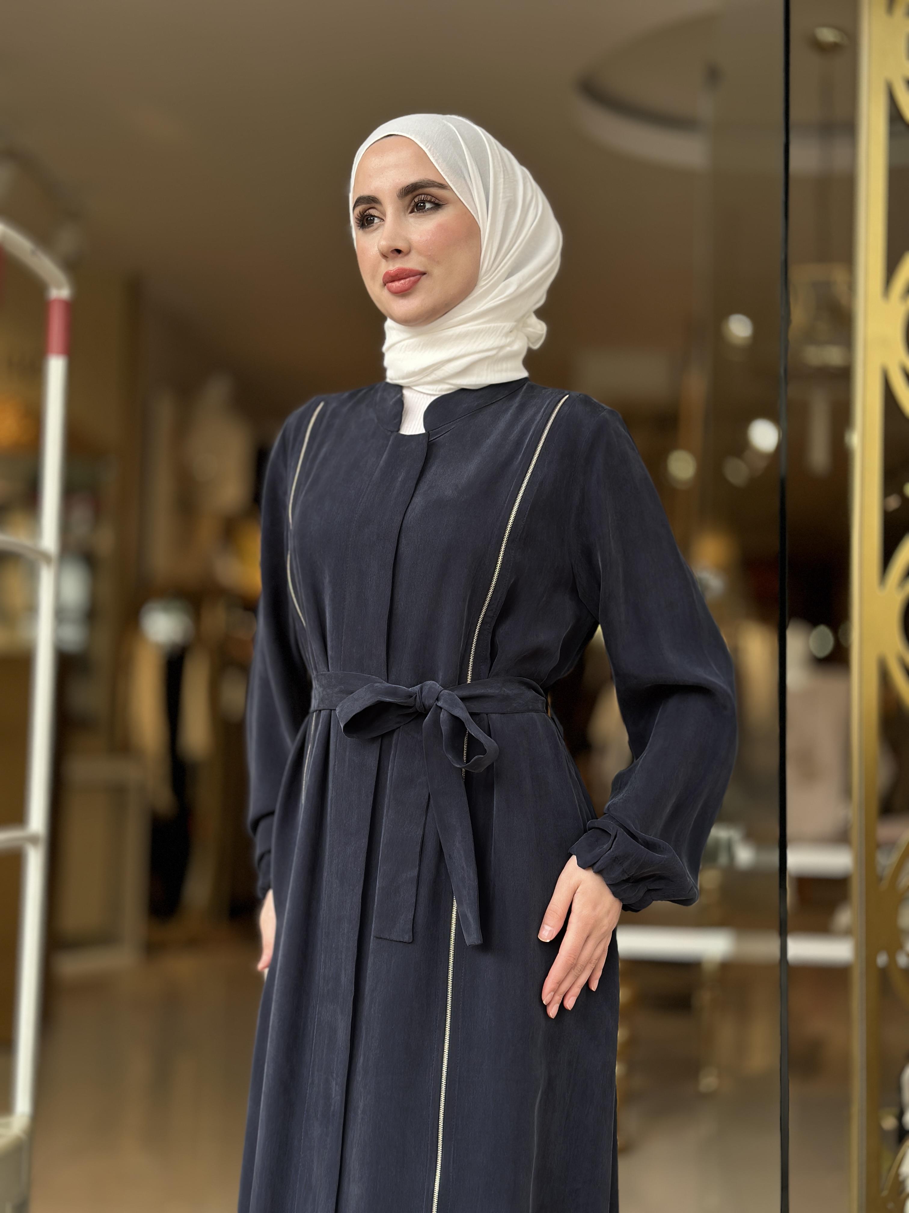 MissWhence Fermuar Detaylı Cupra  Ferace - Lacivert 