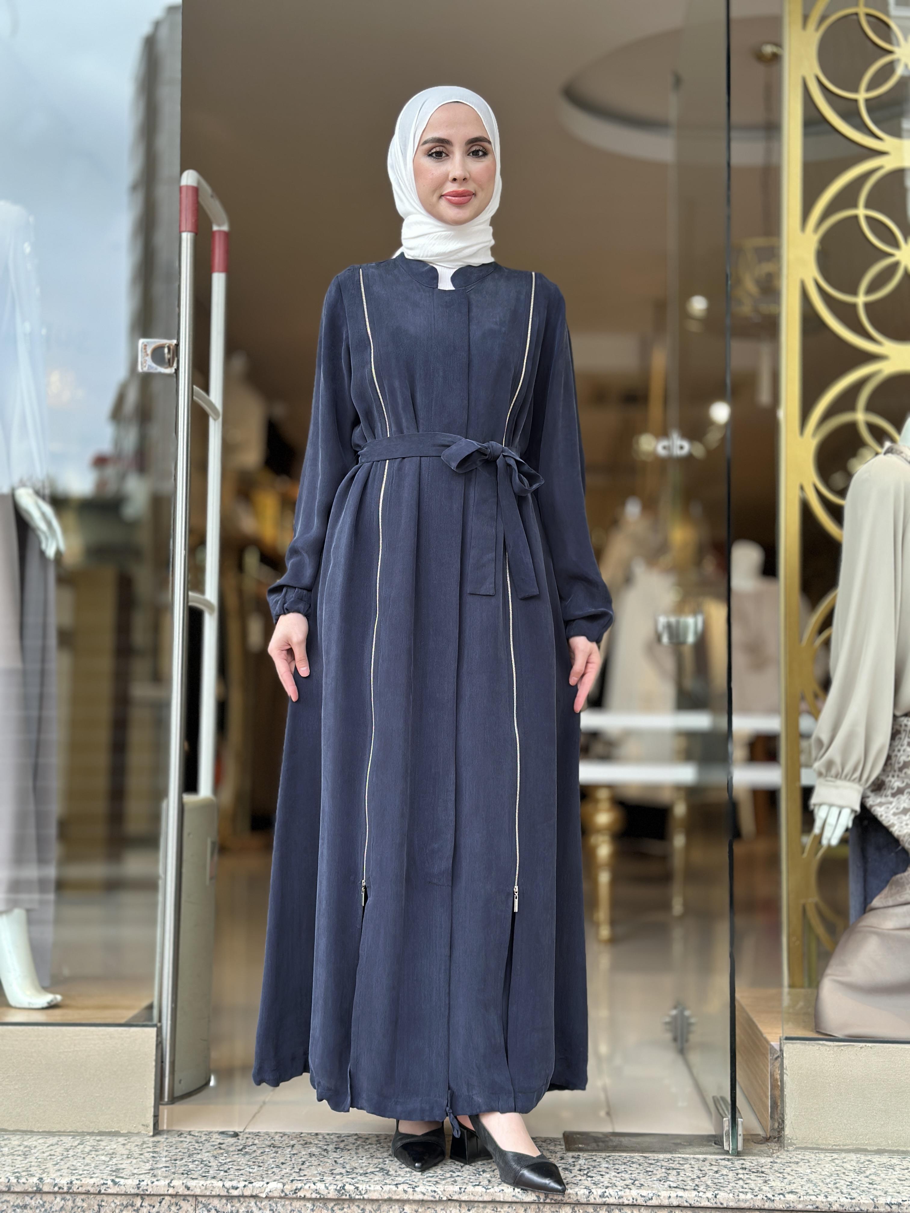 MissWhence Fermuar Detaylı Cupra  Ferace - Lacivert 