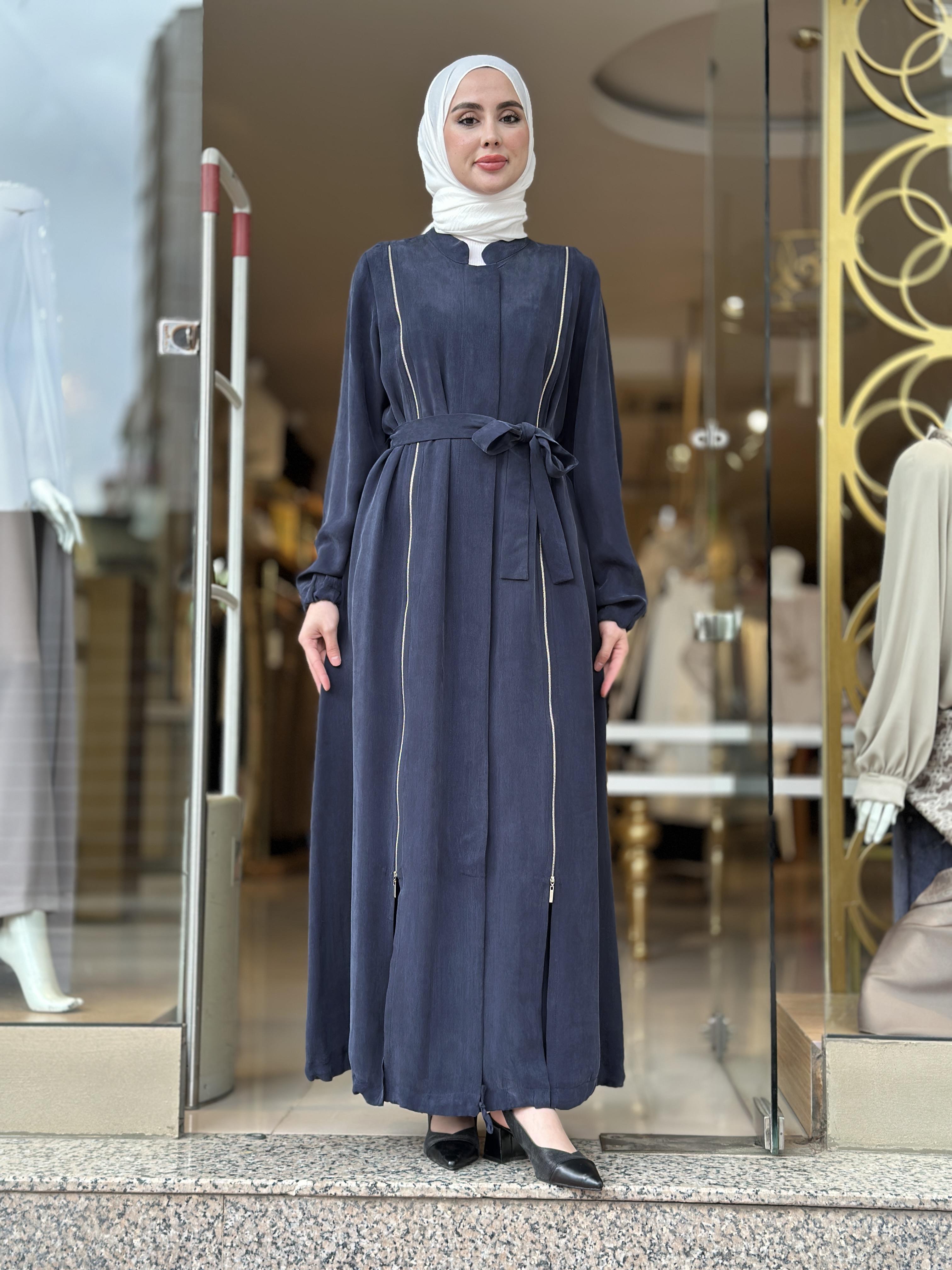 MissWhence Fermuar Detaylı Cupra  Ferace - Lacivert 