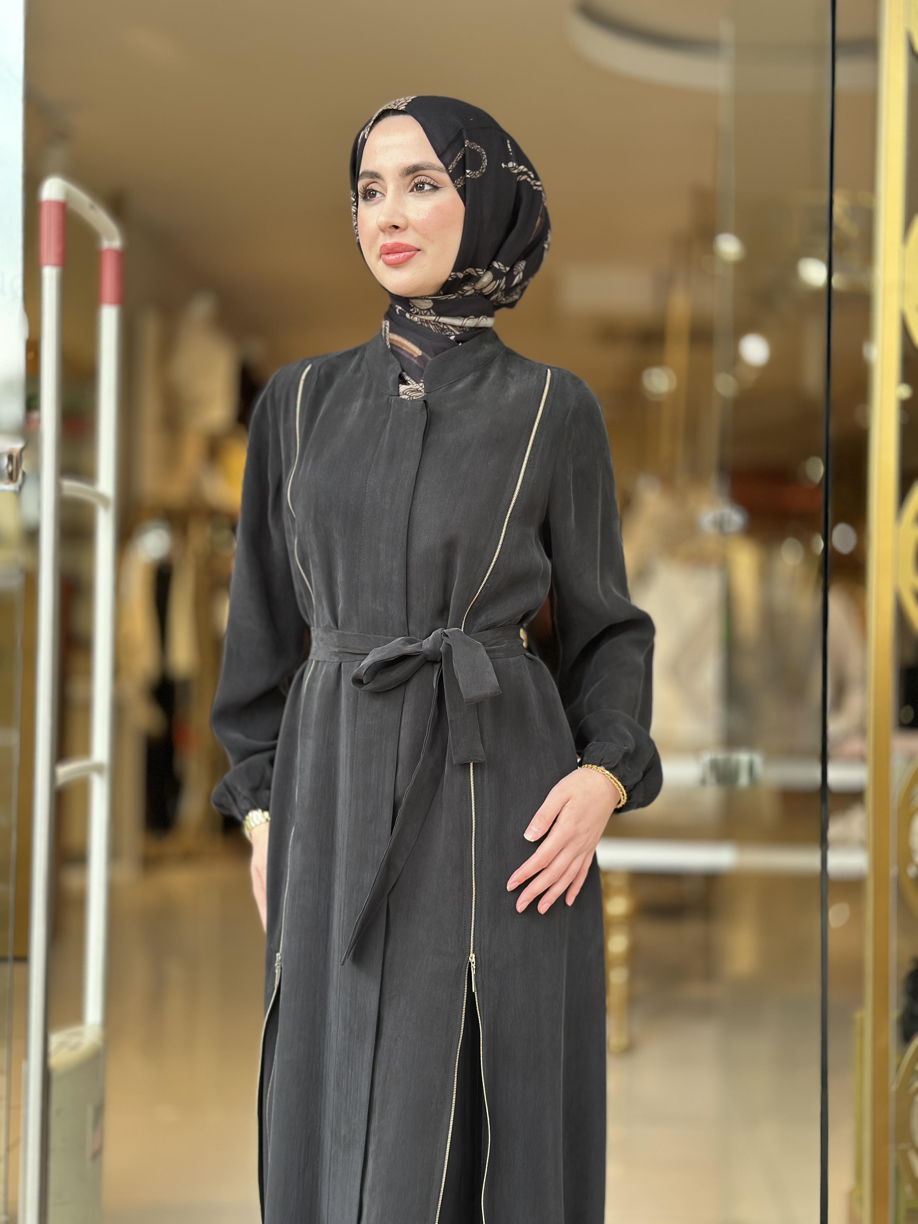 MissWhence Fermuar Detaylı Cupra Ferace - Siyah 