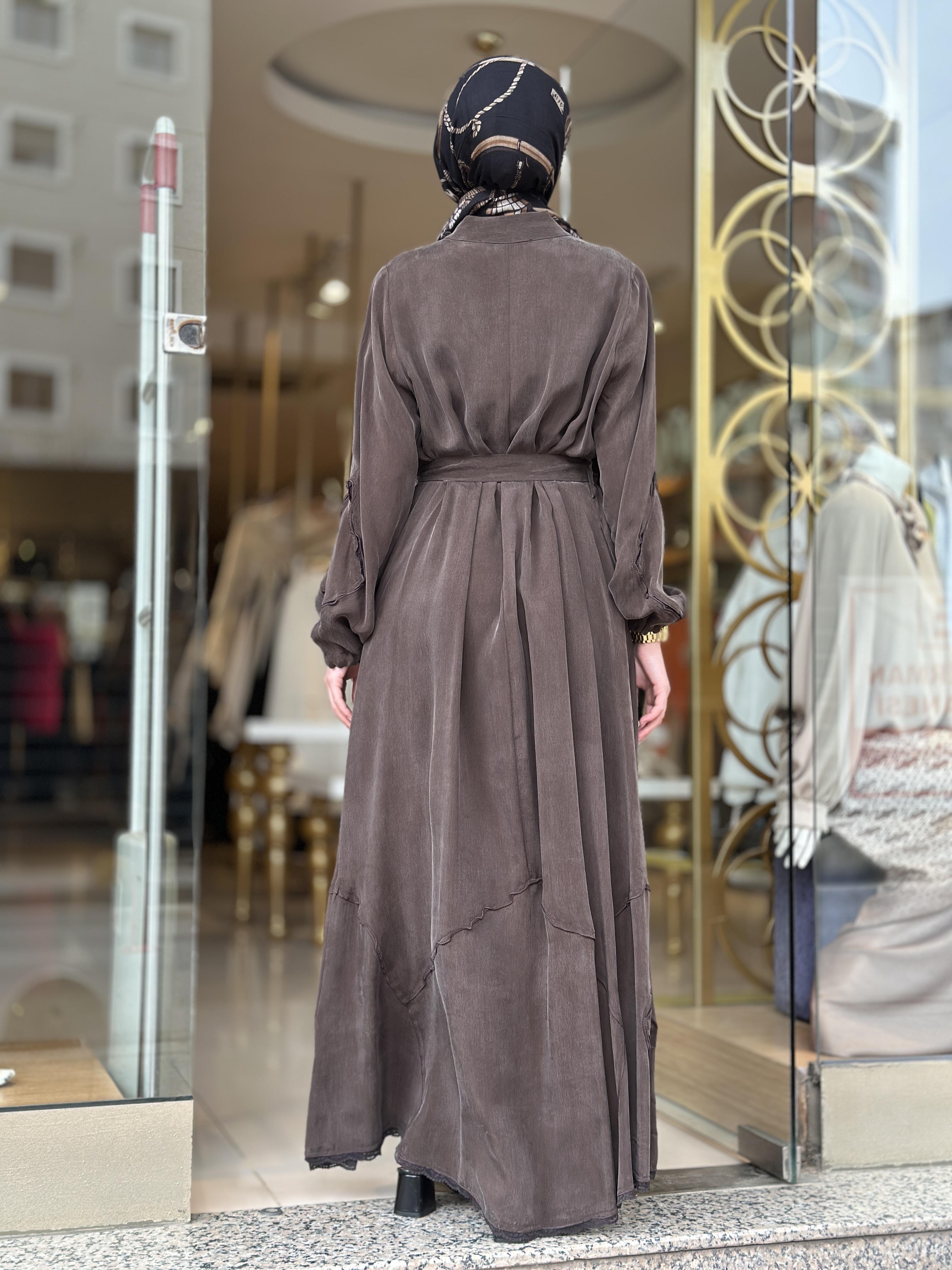 MissWhence Patch Detay Cupra Ferace - Kahverengi 