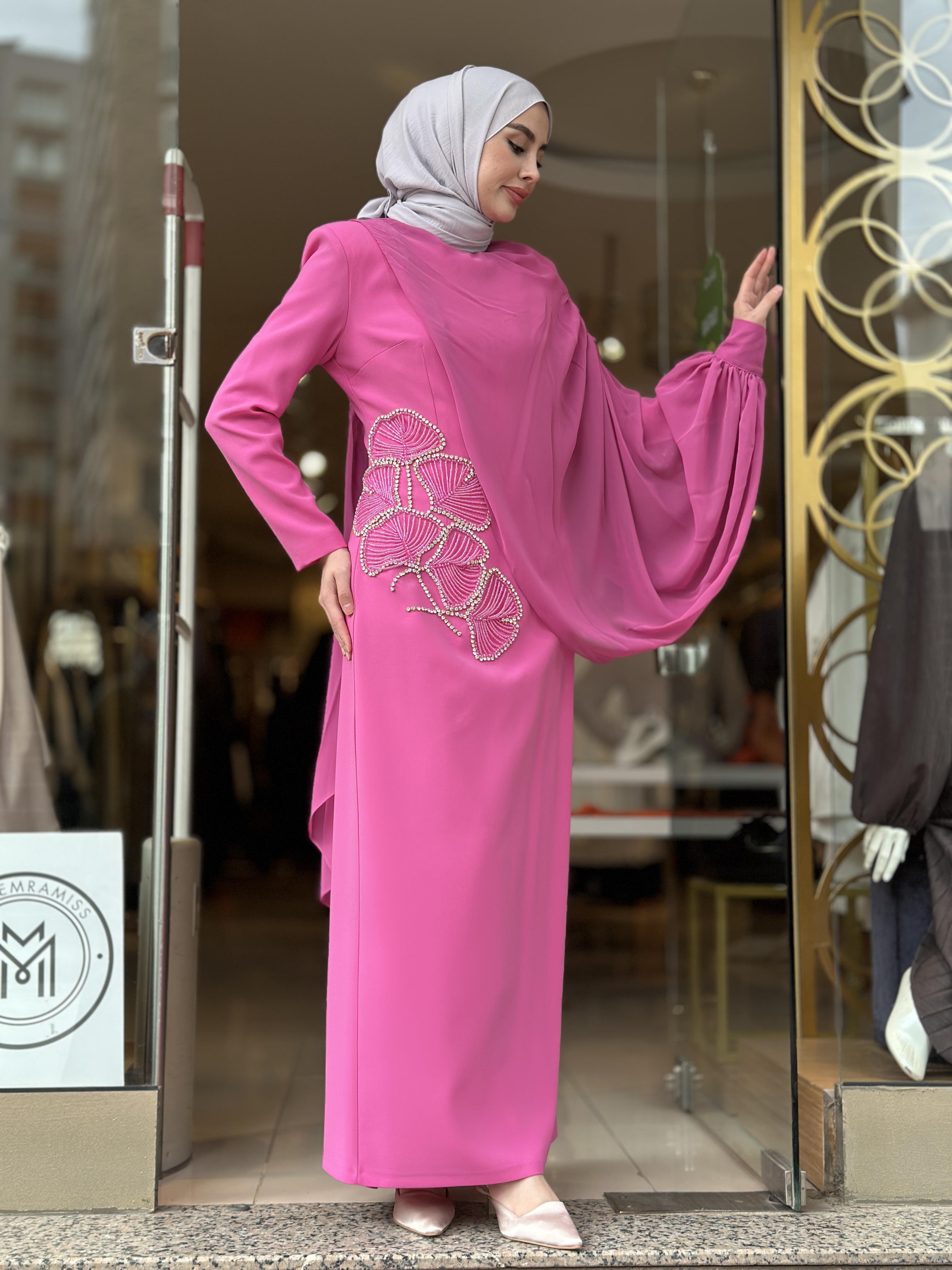 Senna Peony Elbise - Pembe