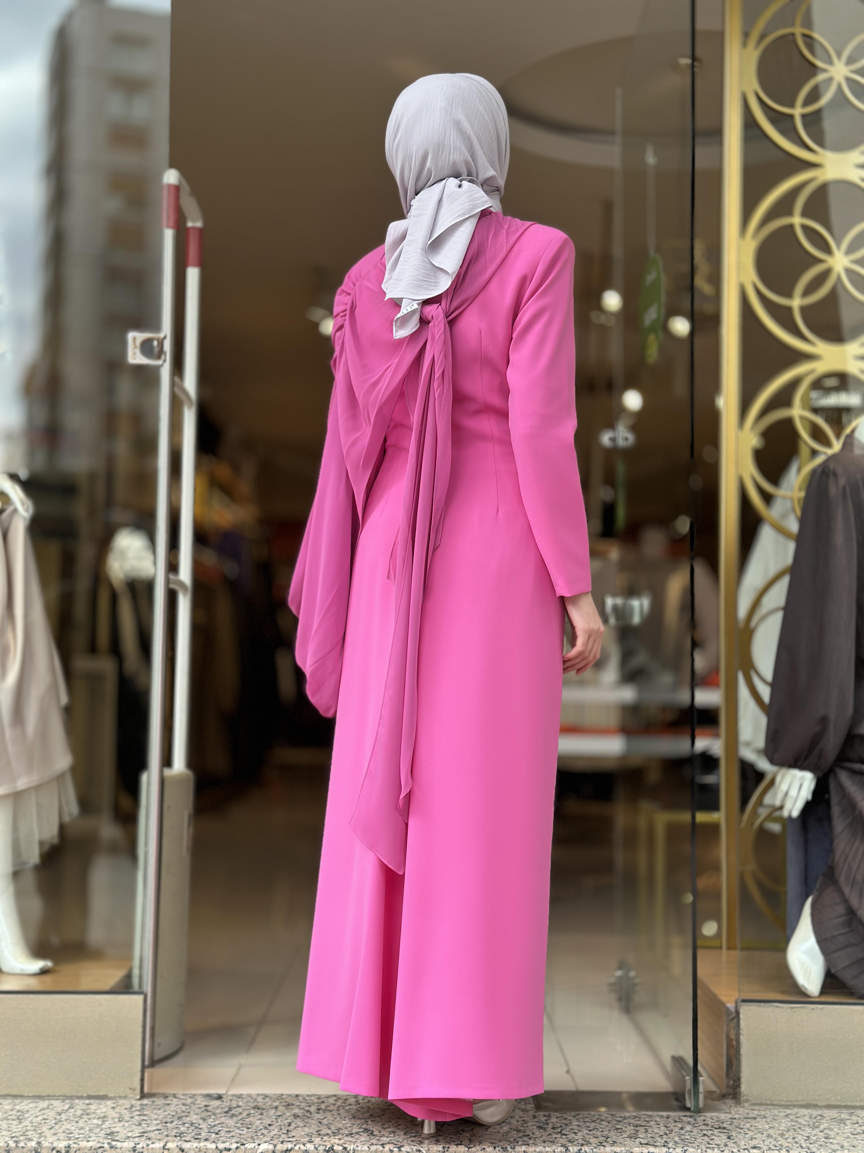 Senna Peony Elbise - Pembe