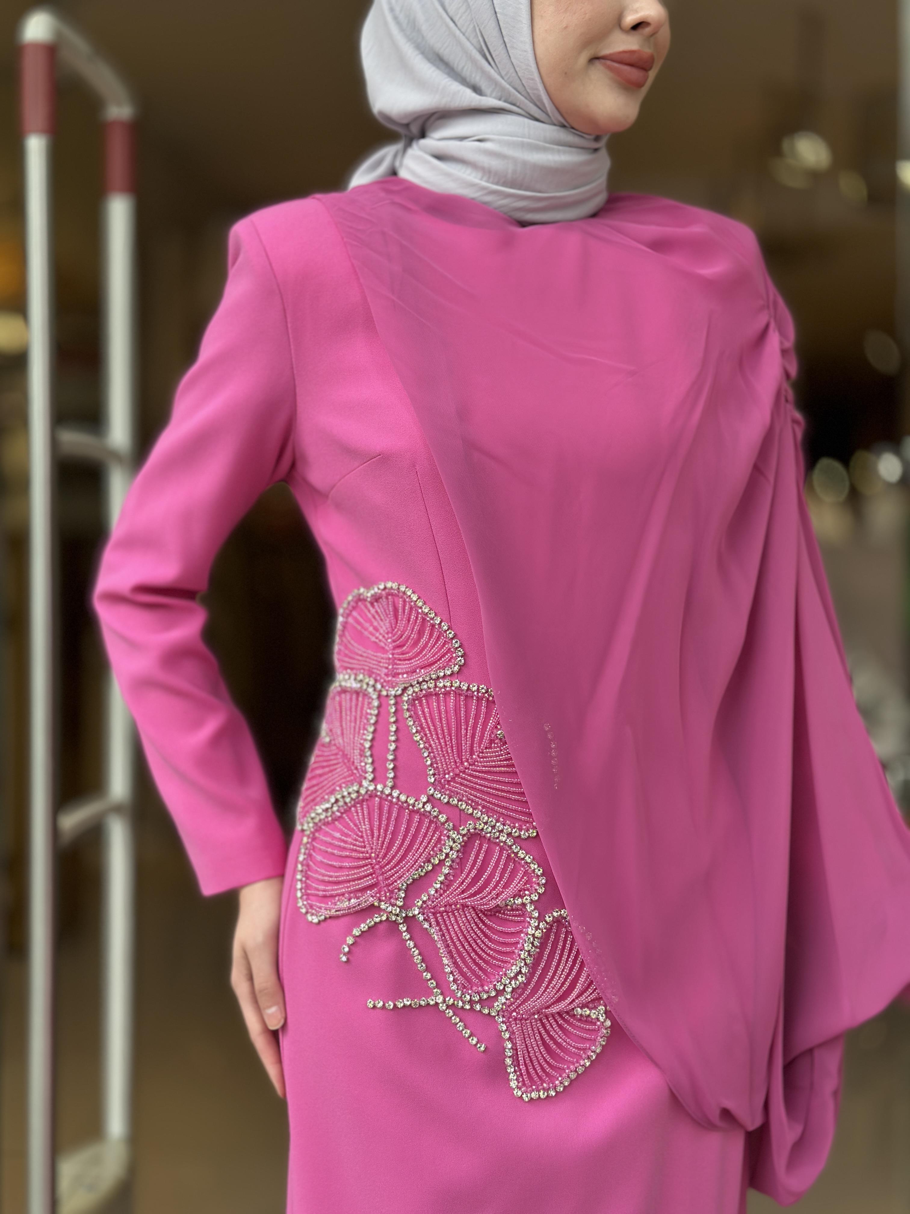 Senna Peony Elbise - Pembe