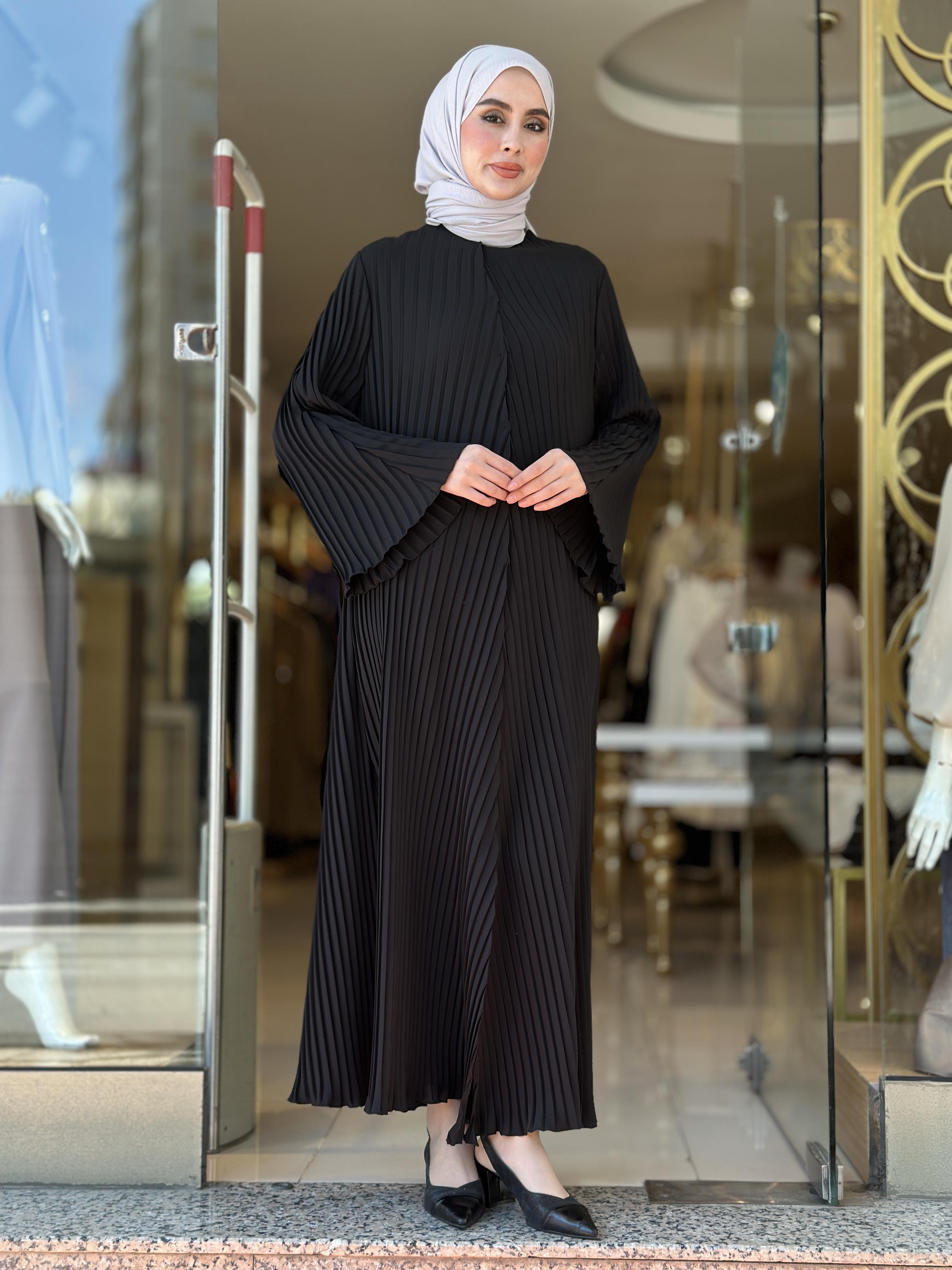 Piliseli Akor Abaya - Siyah