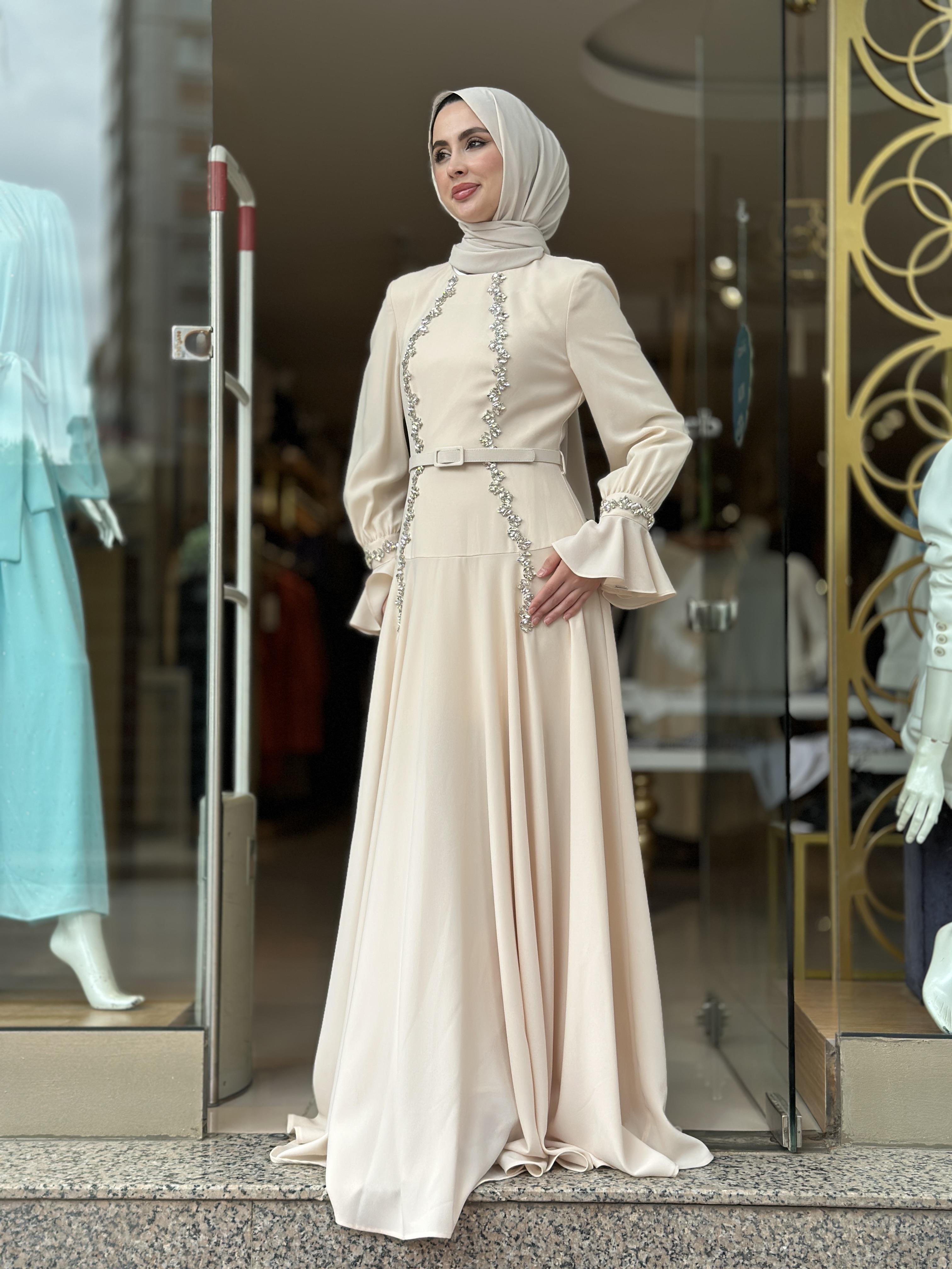 Senna Luxa Elbise - Bej