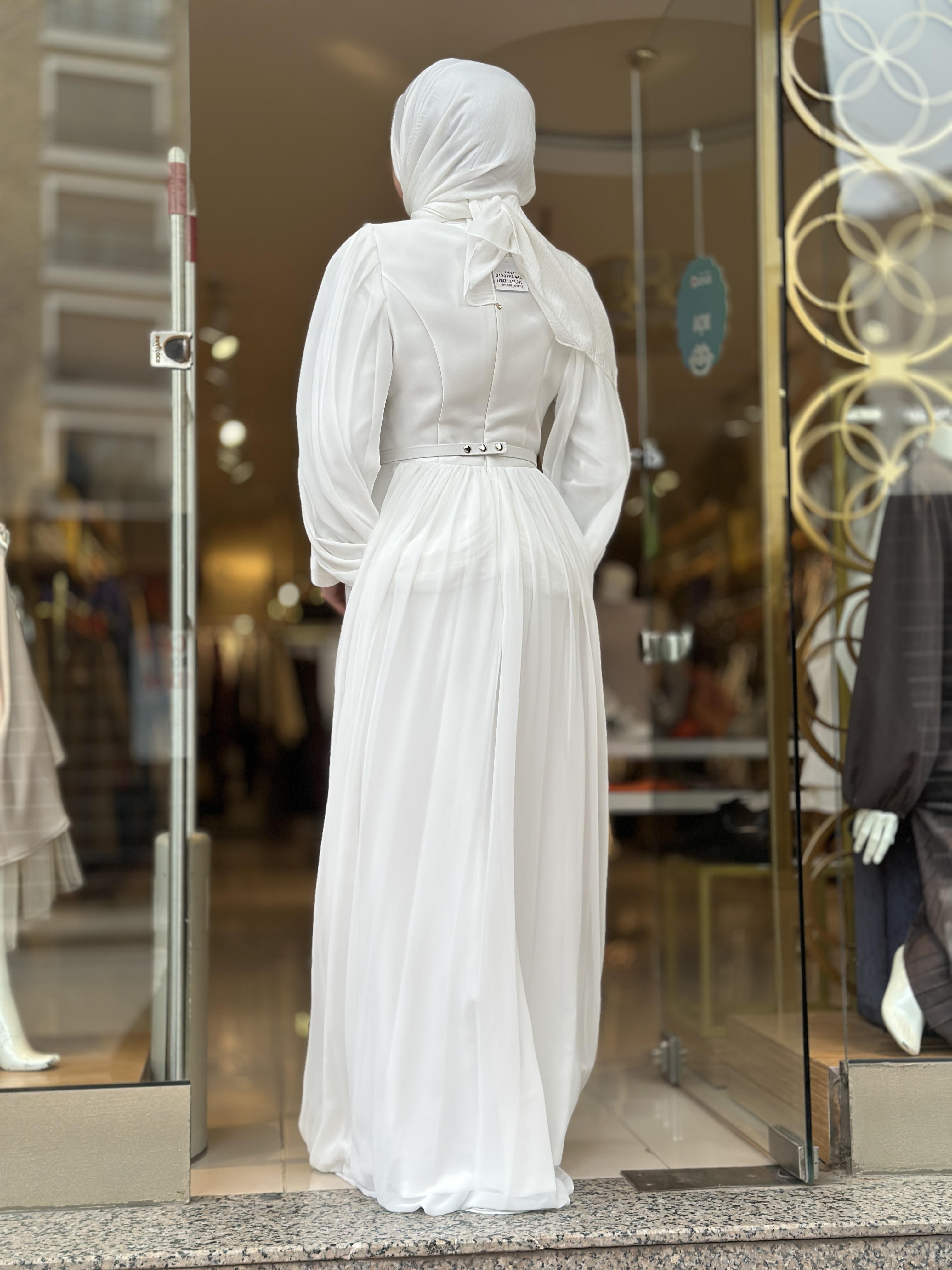 Senna Shosan Elbise - Ekru