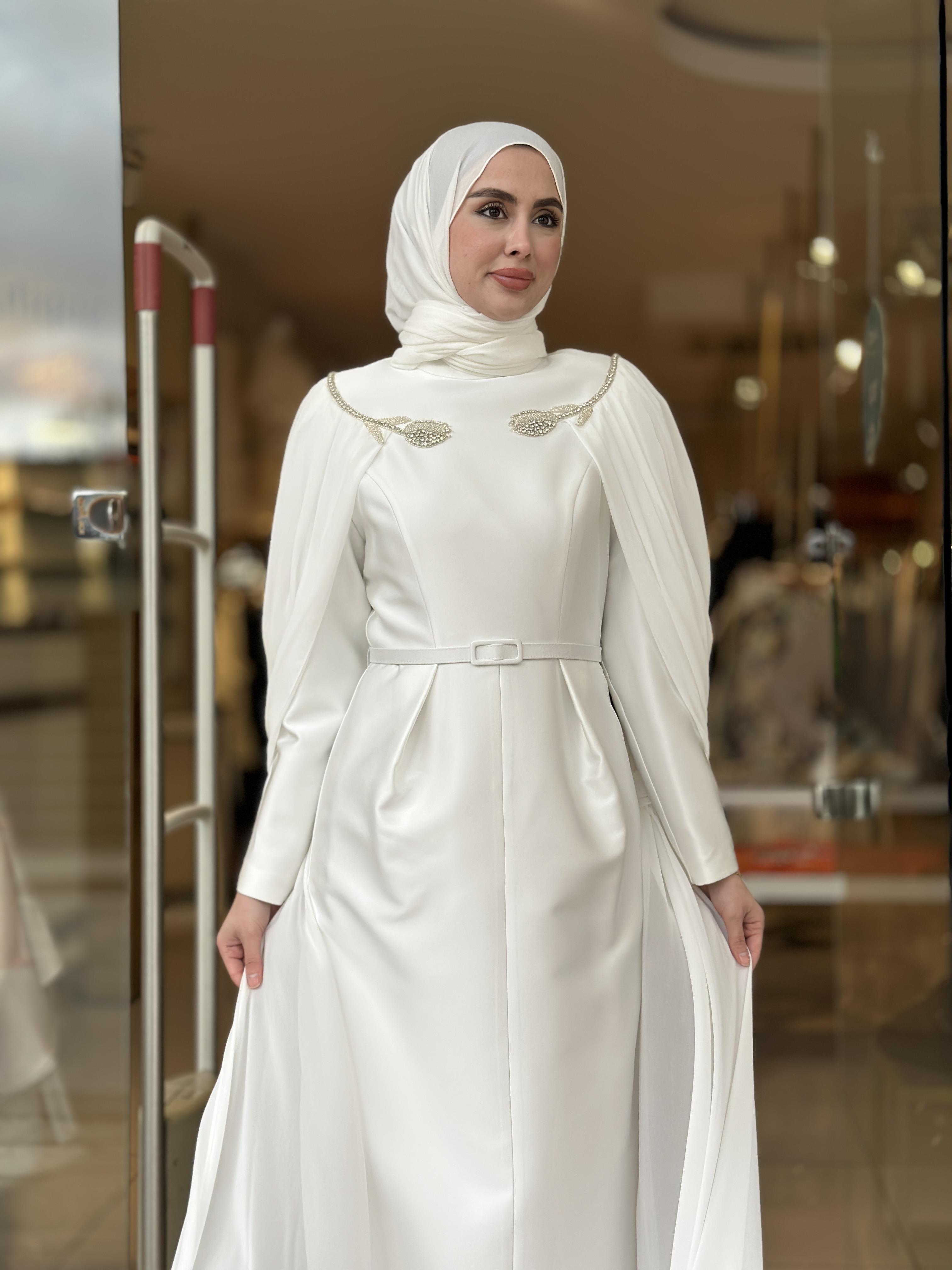 Senna Shosan Elbise - Ekru