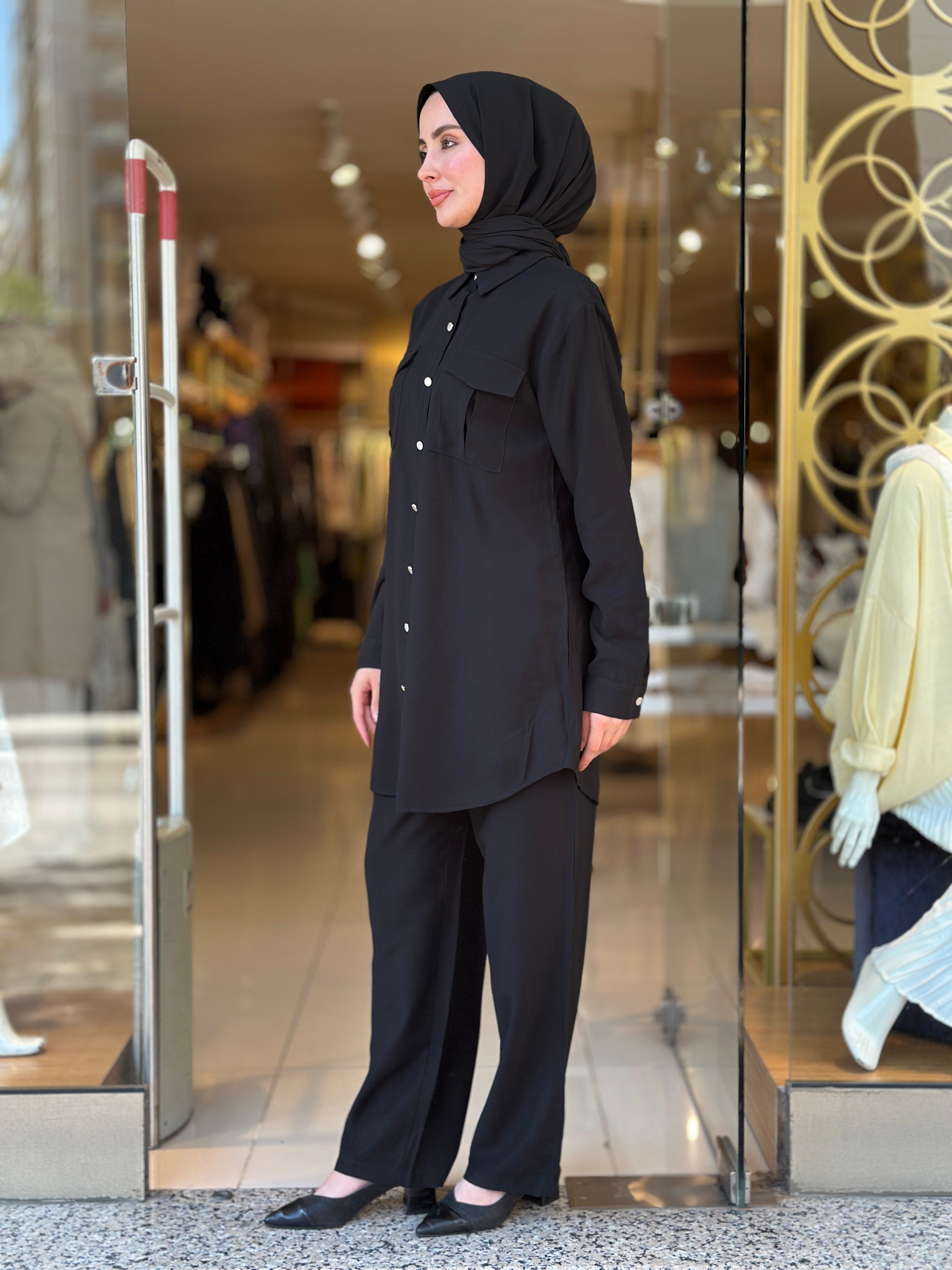 Spor Pantolonlu Takım - Siyah