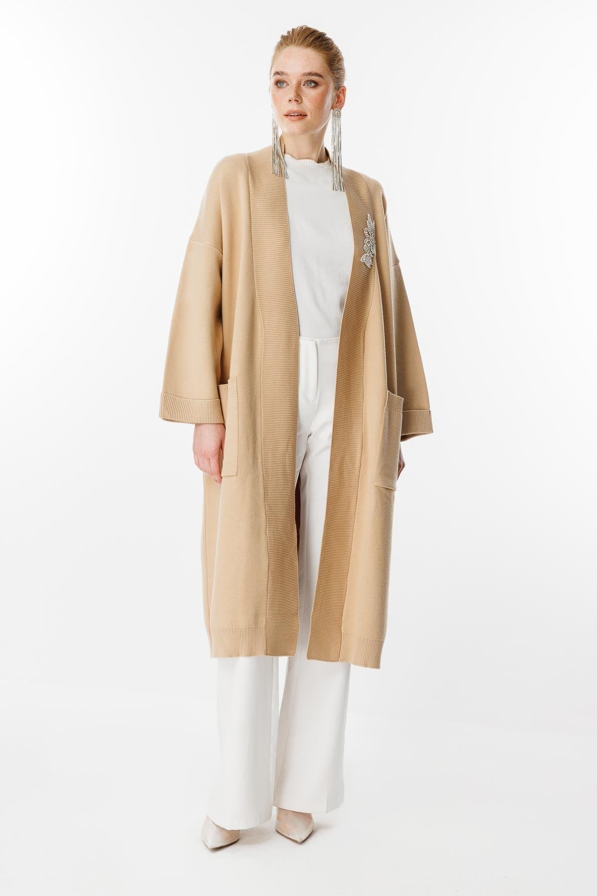 Triko Hırka - Camel