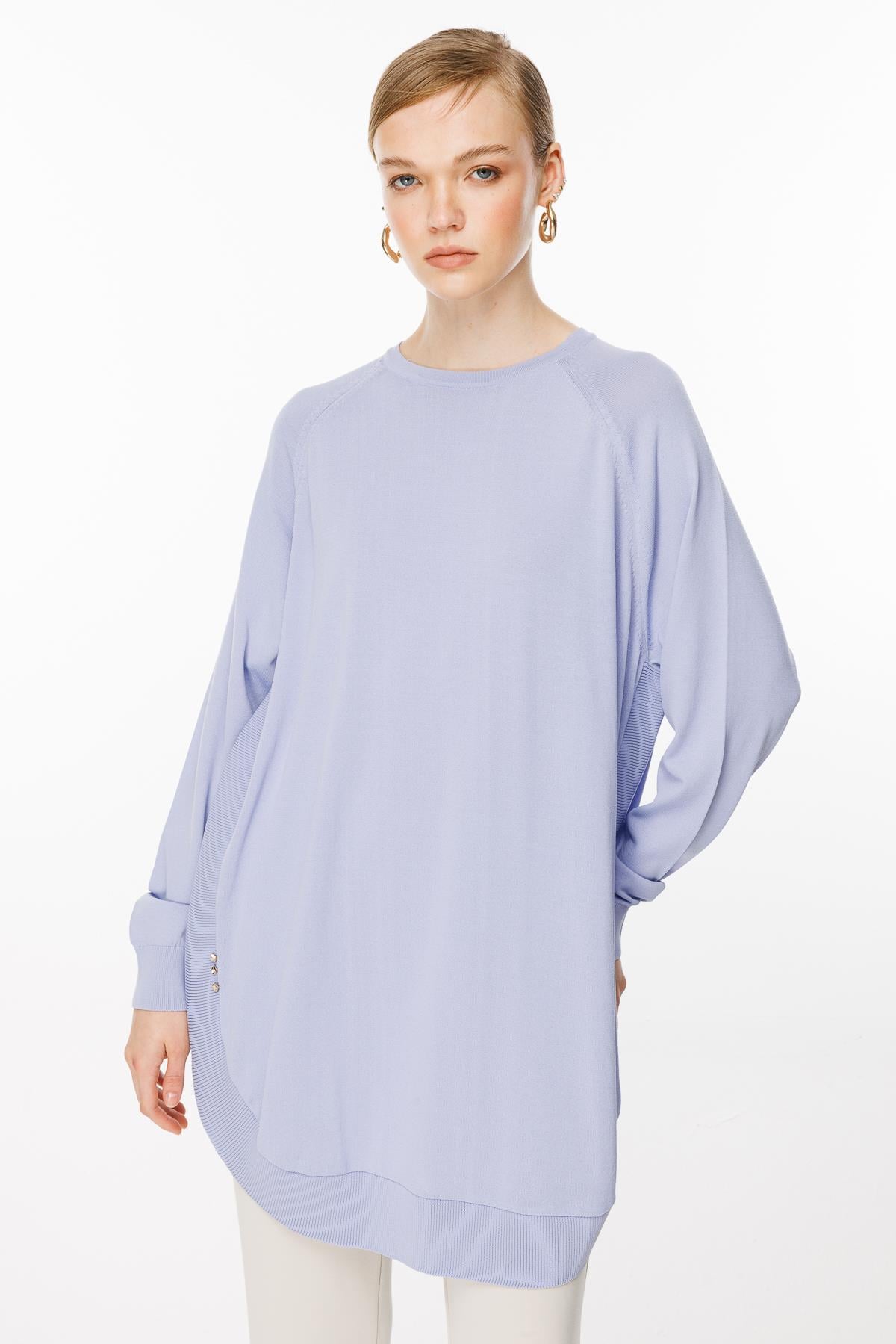 Triko Merserize Tunik  - Lila