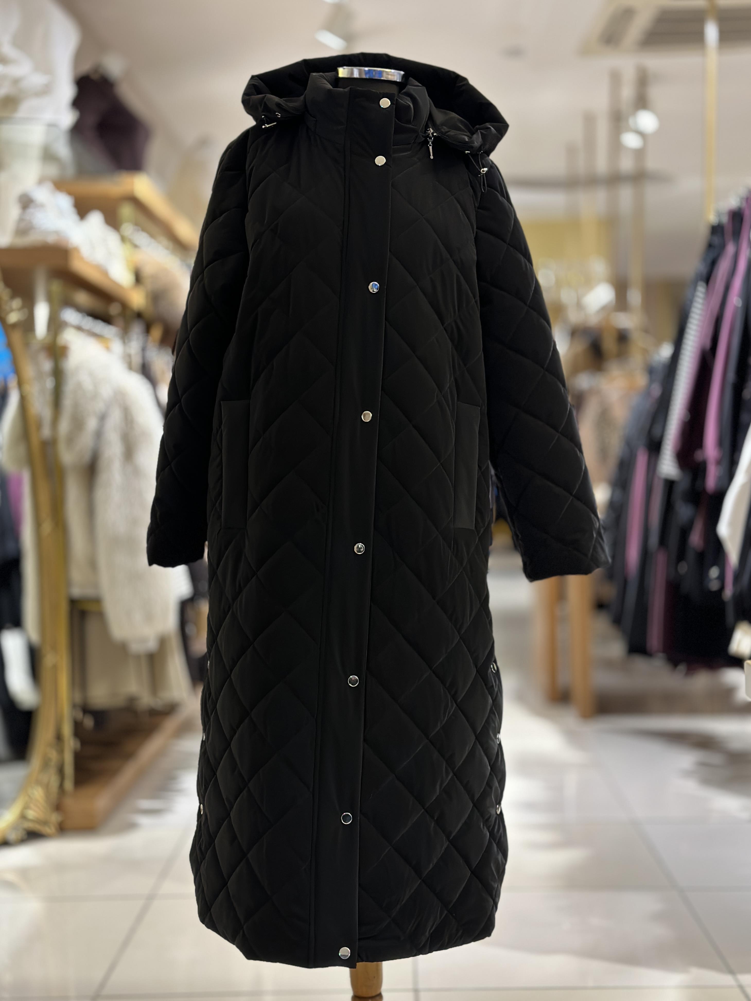 Yanları Düğmeli Şişme Mont - Siyah