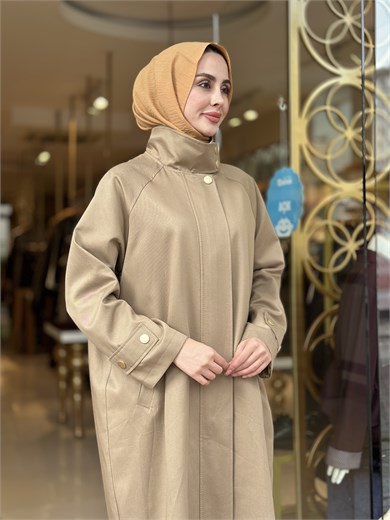 Aksesuar Detaylı Kap - Camel 