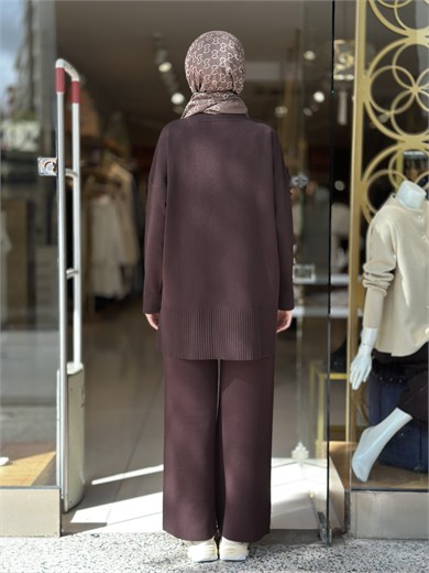 Basic Triko Takım - Kahverengi