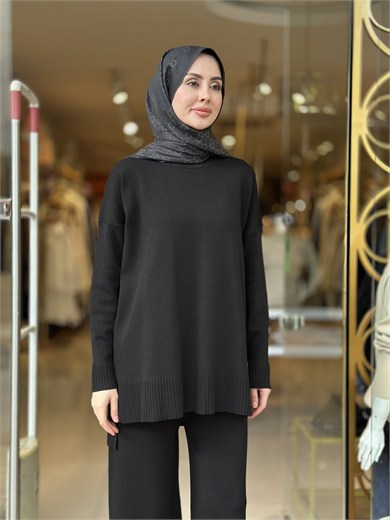 Basic Triko Takım - Siyah 