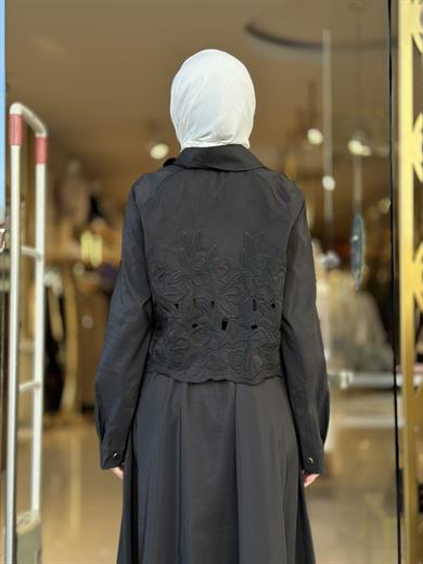 Grace Cut Elbise - Siyah