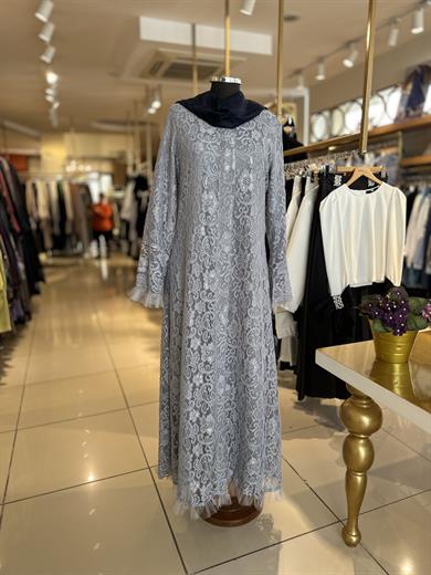 Güpür Ferace - Gri