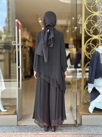 İthal İpek Nice Pantolonlu Takım - Siyah
