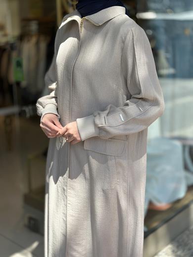 Kol Ve Sırt Aksesuarlı Kap - Taş