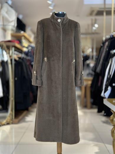 Kolu Broş Detay Angora Kaban - Camel