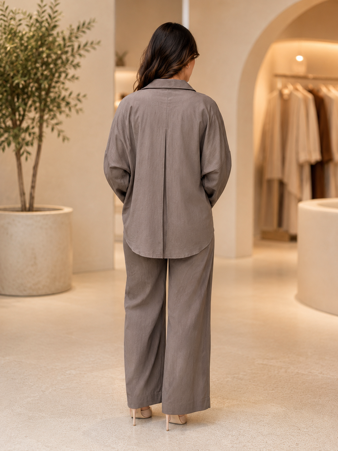 Linen Nakışlı Takım - Etoube
