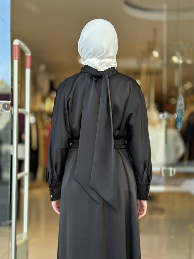 Midnight Silk Elbise - Siyah