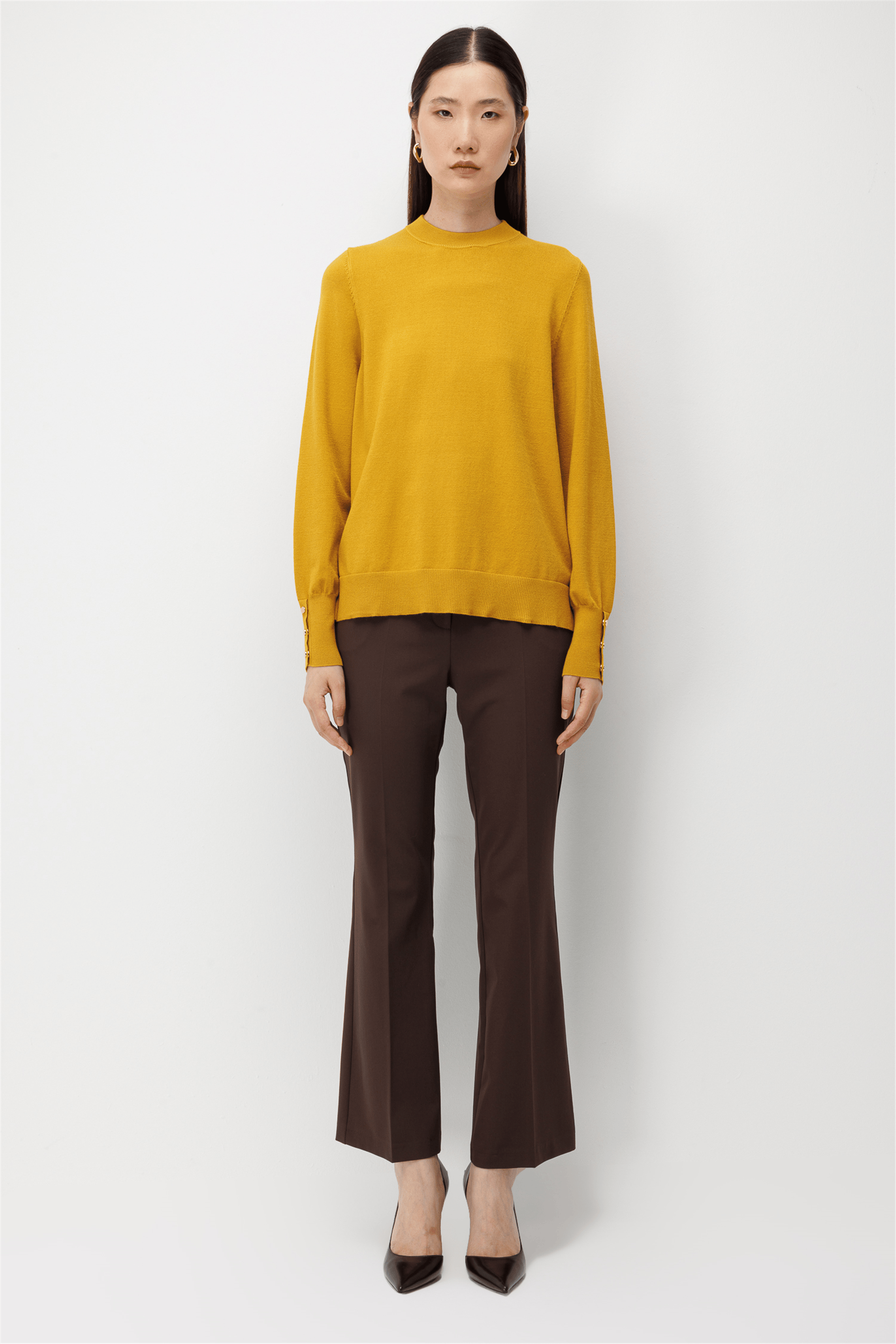 Basic Triko Kazak - Olive