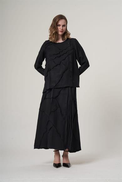 Patchwork Etekli Takım - Siyah