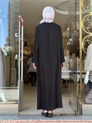Piliseli Akor Abaya - Siyah