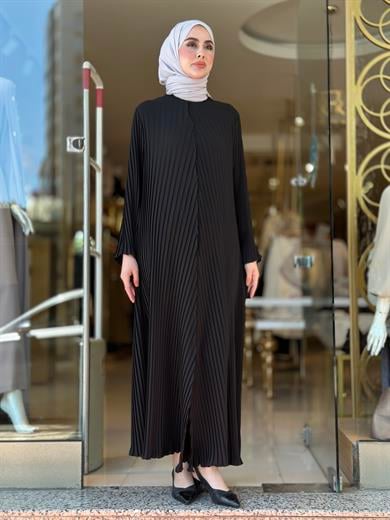 Piliseli Akor Abaya - Siyah