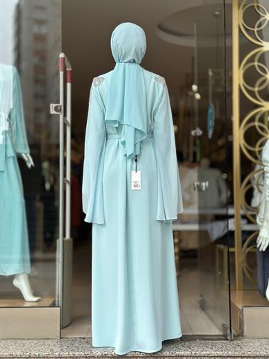 Senna Deluxe Elbise - Aqua 