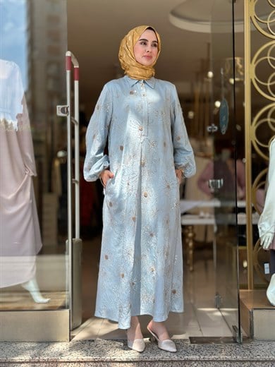 Senna Design Flone Elbise - Mavi