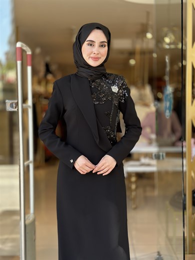 Senna Design Livia Elbise - Siyah 